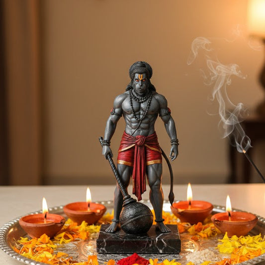 Black Stone Lord Hanuman Idol