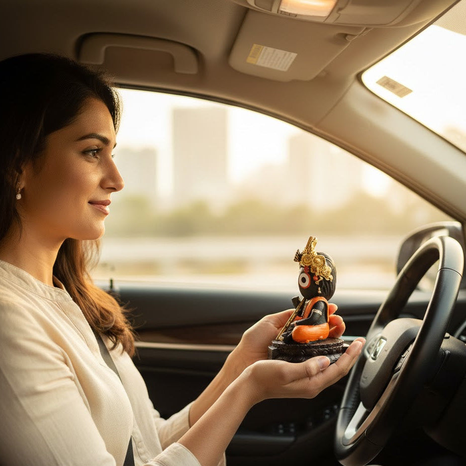 Jagannath Idol in Sitting Mudra with Flute