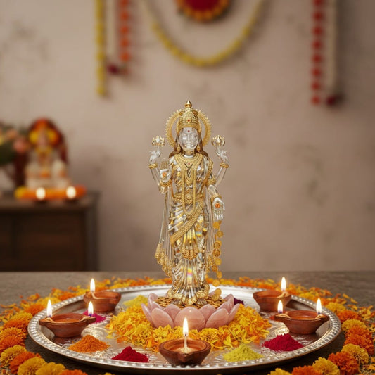 Lord Lakshmi Mata Idol (Glass)