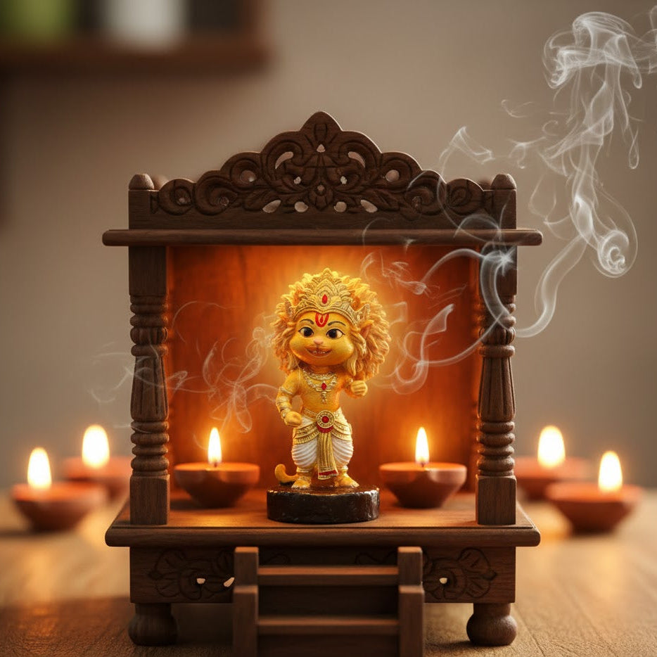 Lord Narasimha Idol in Smile Mudra