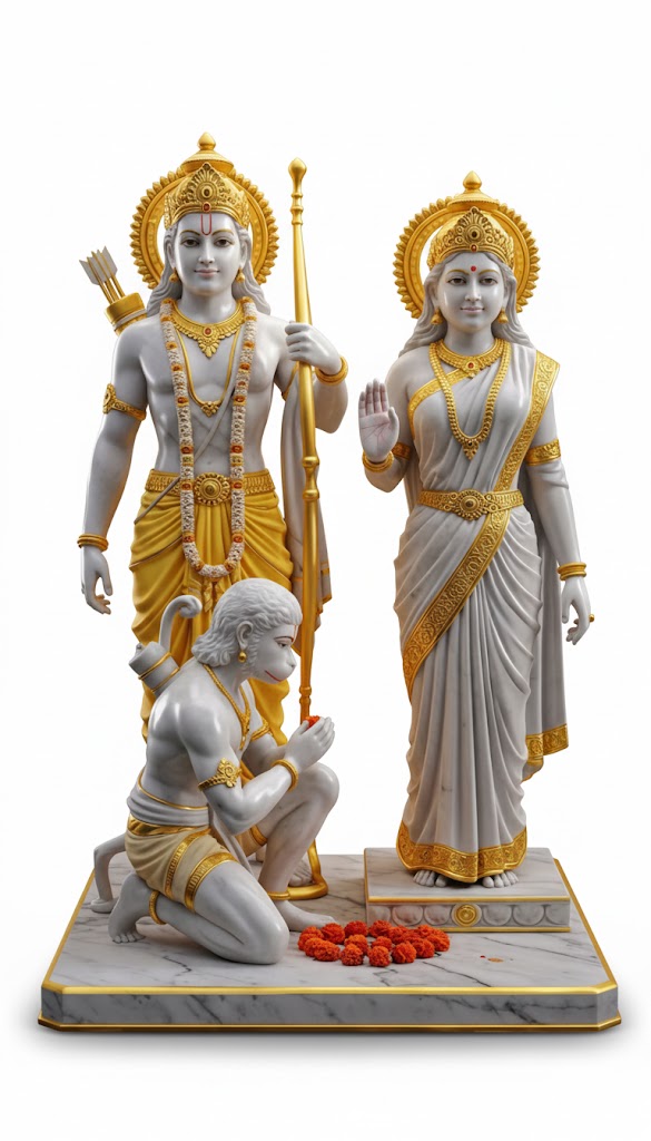 Lord Ram Sita With Hanuman