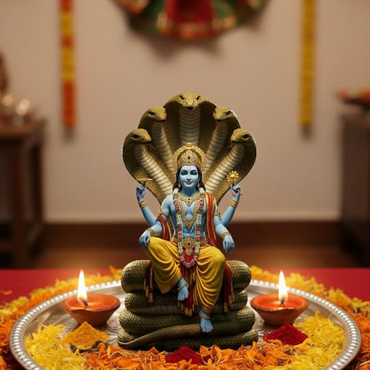 Lord Vishnu Ji Sitting On Sheshnag
