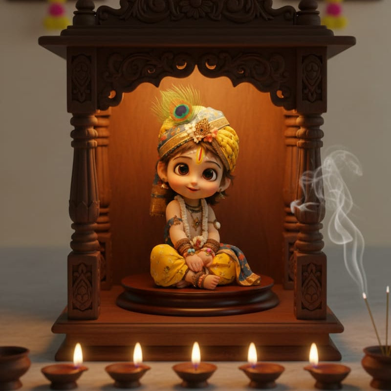 Cute Bal Krishna idol