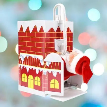 Electric Musical Santa Claus Toy | Over-the-Wall Climbing Christmas Decoration (Multicolor)