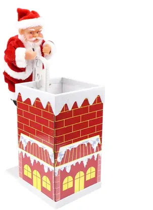 Electric Musical Santa Claus Toy | Over-the-Wall Climbing Christmas Decoration (Multicolor)