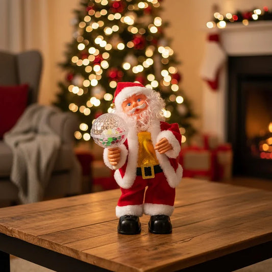 Santa Blessing Claus Dancing Doll Toy with Jingle Bell