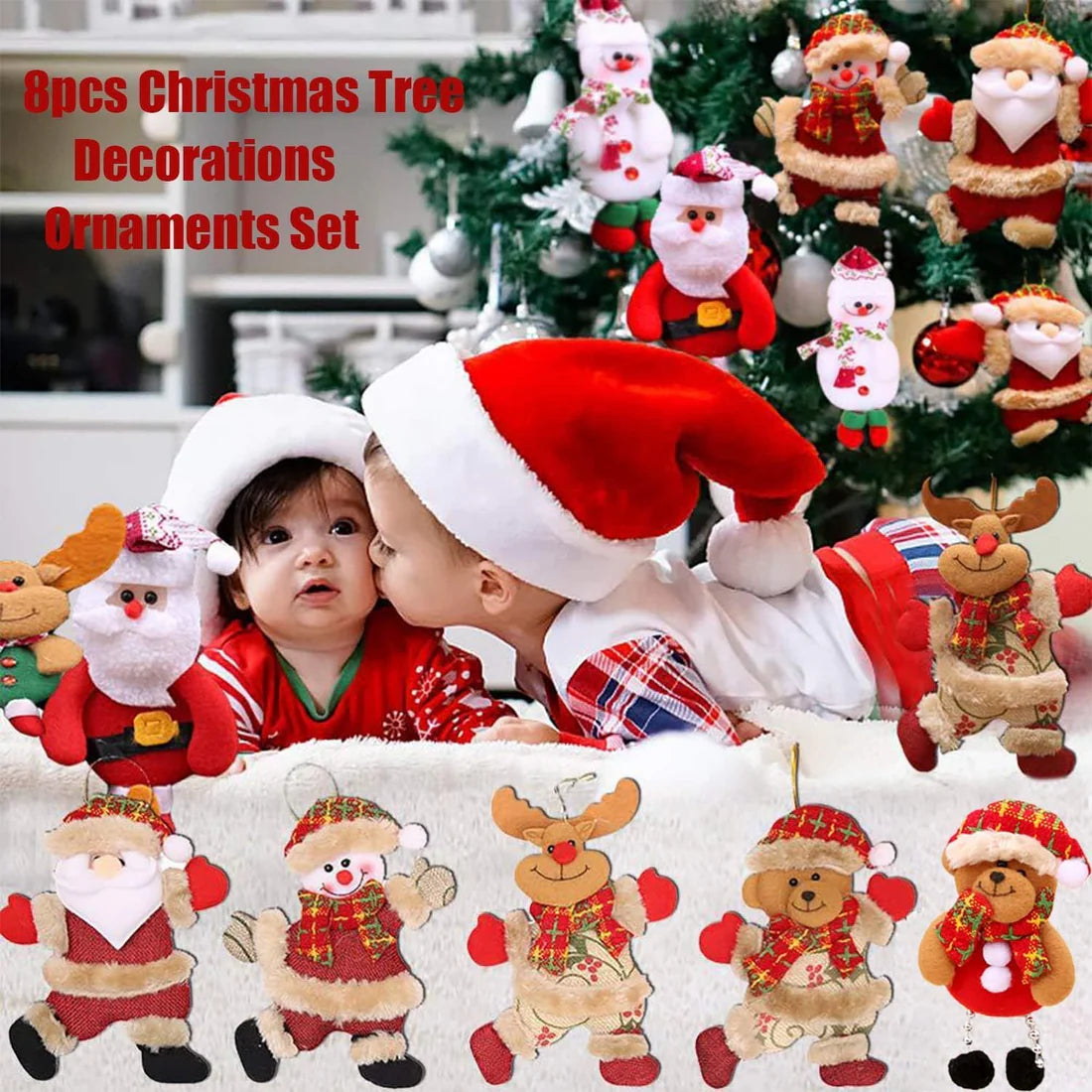 4 Pcs Christmas Tree Decoration Items
