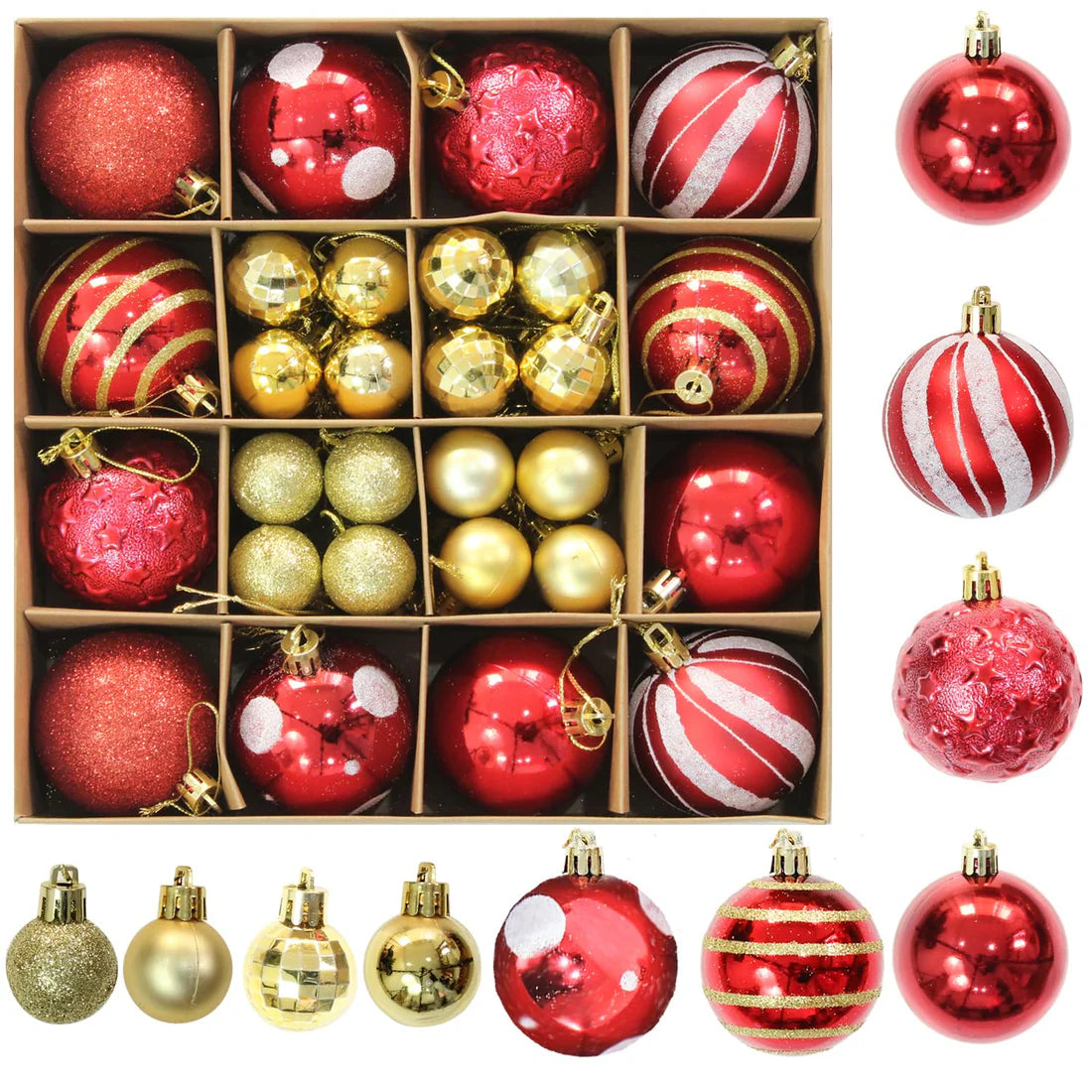 TIED RIBBONS Christmas Decoration Balls Set
