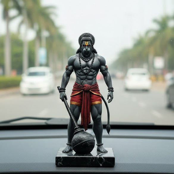 Black Stone Lord Hanuman Idol
