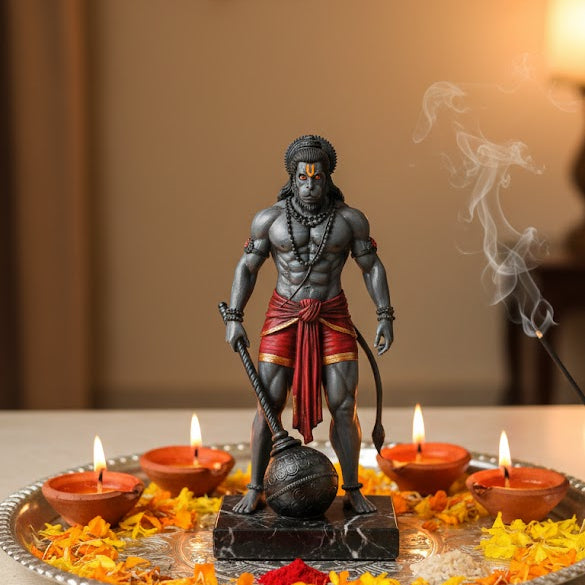 Black Stone Lord Hanuman Idol