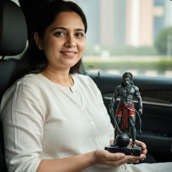 Black Stone Lord Hanuman Idol