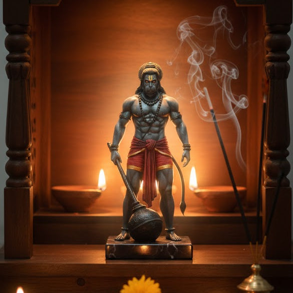 Black Stone Lord Hanuman Idol