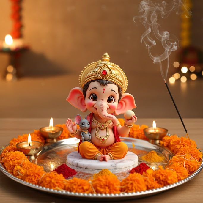 Cute Bal Ganesha Idol