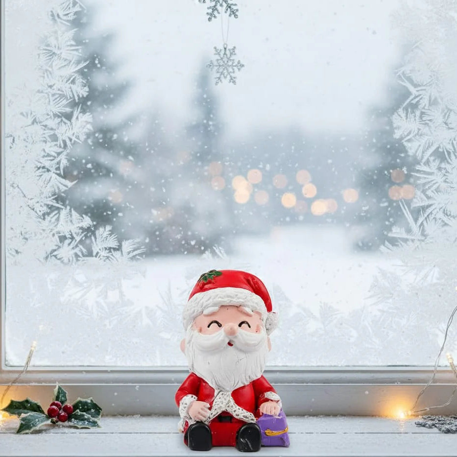 Small Santa Claus Christmas Figurines Toys Christmas Decorations Items for Home Office