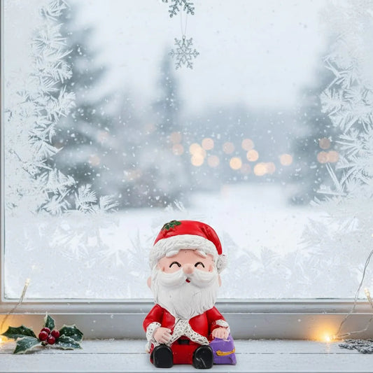 Small Santa Claus Christmas Figurines Toys Christmas Decorations Items for Home Office