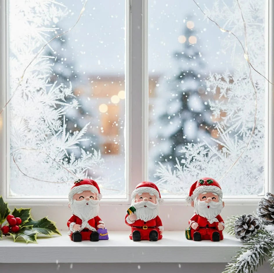 Small Santa Claus Christmas Figurines Toys Christmas Decorations Items for Home Office