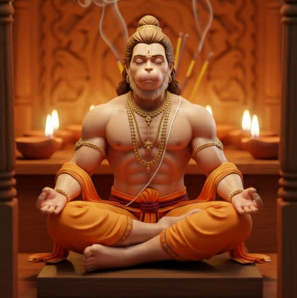 Meditating Lord Hanuman Idol
