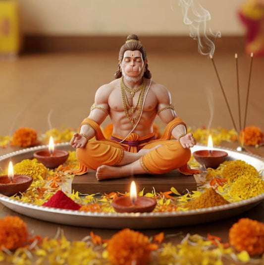 Meditating Lord Hanuman Idol