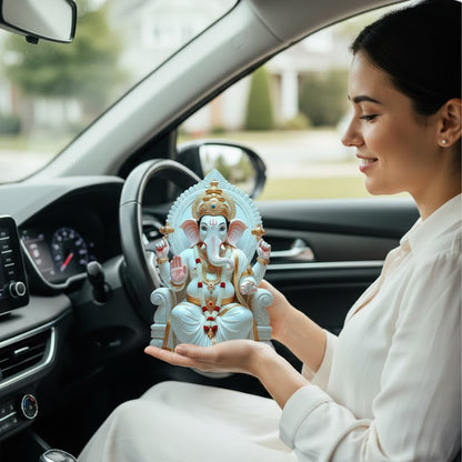 White Marble Lord Ganesha Idol