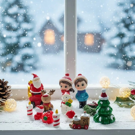 14 pcs Christmas Theme Miniature Decoration Items