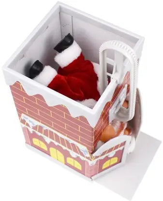 Electric Musical Santa Claus Toy | Over-the-Wall Climbing Christmas Decoration  (Multicolor)