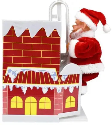 Electric Musical Santa Claus Toy | Over-the-Wall Climbing Christmas Decoration  (Multicolor)